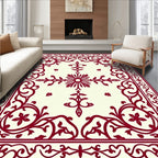 Crimson Scrollwork Central Bloom Rug