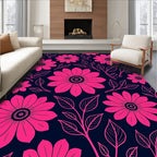 Hot Pink Daisy Vine Repeat Rug