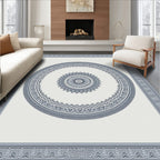 Classic Blue Medallion Mandala Frame Rug
