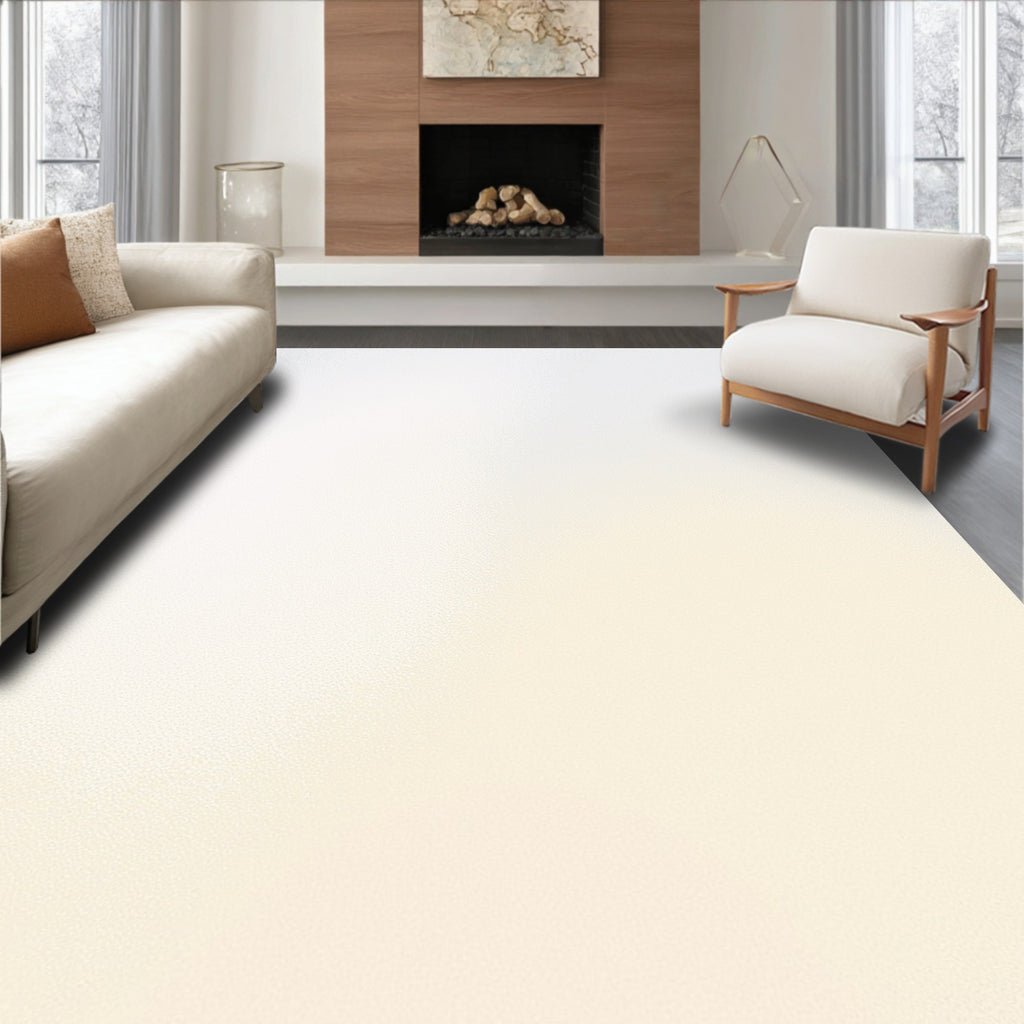 Soft Gradient Ivory And Peach Rug
