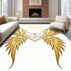 Golden Feathered Wings Halo Rug