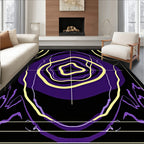 Amethyst Yellow Abstract Topography Waves Rug
