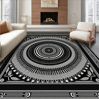 Monochromatic Radial Concentric Geometric Rug