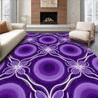 Violet Gradient Floral Diamond Rug