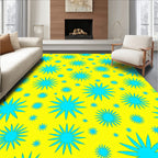 Bright Yellow Starburst Collection Rug
