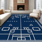 Sport Court Blueprint GeometricRug Rug