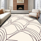 Organic Cream Marbled Shell Art Rug