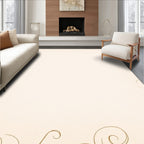 Cream Scroll Border Rug
