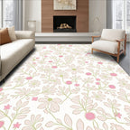 Pink Floral Vine Meadow Rug