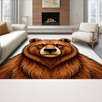 Majestic Brown Bear Portrait Rug