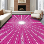 Radiant Fuchsia Burst Sunburst Rug