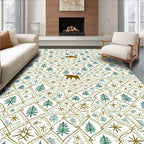 Woodland Animals Forest Trees Collection Rug