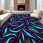 Vibrant Purple Turquoise Swirl Rug