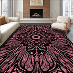 Pink Petal Burst Abstract Rug
