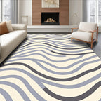 Cool Gray Wavy Lines Rug