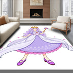 Enchanting Lavender Princess Wand Stars Rug