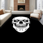 White Skull Face Horror Graphic Rug