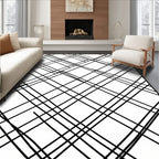Intersecting Lines Diagonal Grid Rug