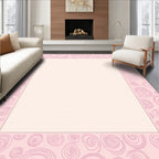 Pastel Pink Swirl Collage Rug