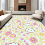 Whimsical Sheep Floral Garden Rug