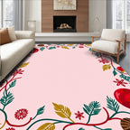 Festive Red Ornament Vine Garland Rug