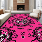Vibrant Pink Creature Medallion Rug