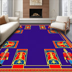 Royal Guard Crimson Yellow Blue Border Rug