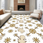 Golden Snowflake Angel Lattice Rug
