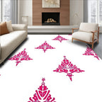 Hot Pink Ornate Tree Medallion Rug