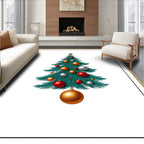 Festive Christmas Tree Ornaments Rug