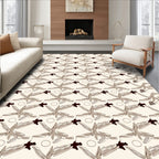 Tropical Banana Leaf Neutral Repeating Rug