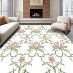 Art Nouveau Pink Floral Trellis Rug