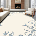 Ethereal Blue Flourish Swirl Rug