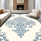 Pale Blue Acanthus Scroll Ornament Rug