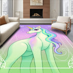 Pastel Unicorn Swirls Frame Rug