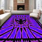 Vibrant Purple Eagle Crest Aura Rug