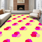 Pink Abstract Floral Pop Arrangement Rug