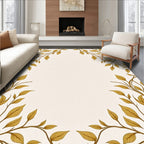 Golden Vine Border Contemporary Rug