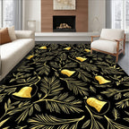 Golden Christmas Bell Sprig Rug