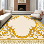 Golden Ochre Scrollwork Arch Rug