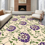 Purple Floral Vine Meadow Rug