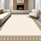 Antique Gold Geometric Border Rug