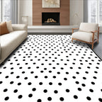 Black Dot Scattered Contemporary Rug