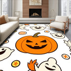 Spooky Halloween Pumpkin Ghost Medley Rug