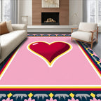 Crimson Heart Pink With BORDER Rug