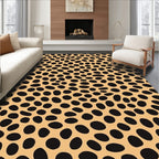 Neutral Tan Spotted Animal Print Rug