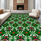 Green Bloom Mandala Rug