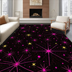 Exploding Starburst Pink Yellow Rug