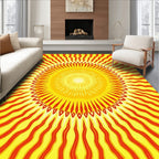 Radiant Burst Yellow Orange Rays Rug
