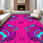 Psychedelic Pink Purple Face Swirl Rug